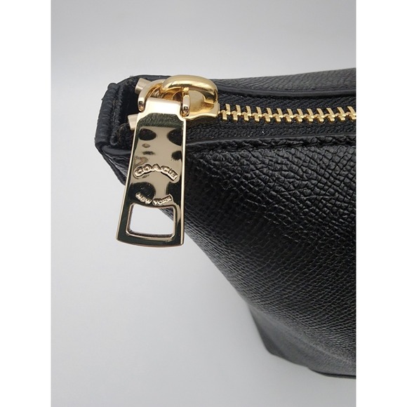 Coach Ava Tote Crossgrain Black Leather Shoulder Bag with Gold F57526 - Picture 10 of 15
